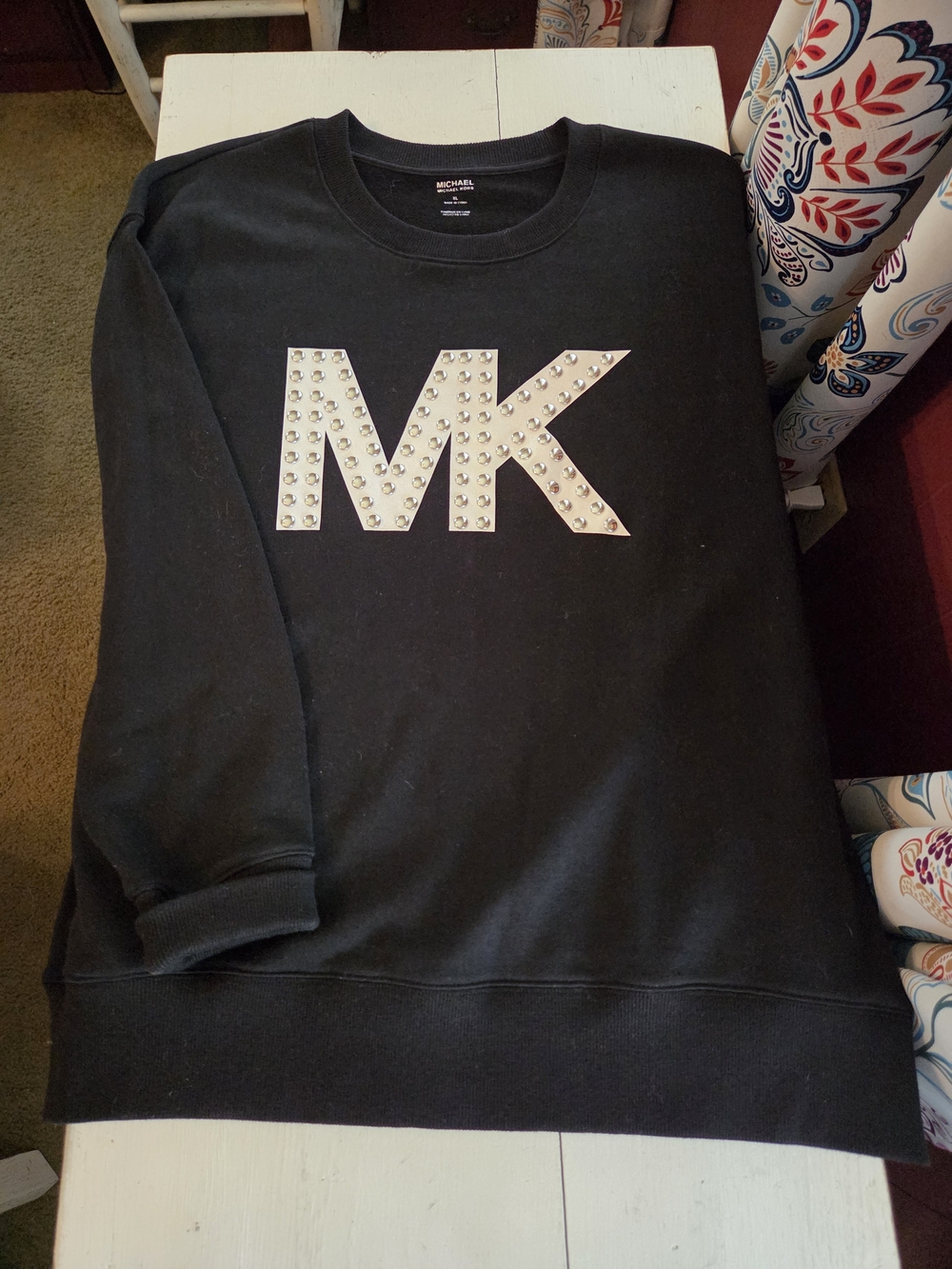 Michael Kors Black Logo Crewneck Sweatshirt - Picture 2 of 3